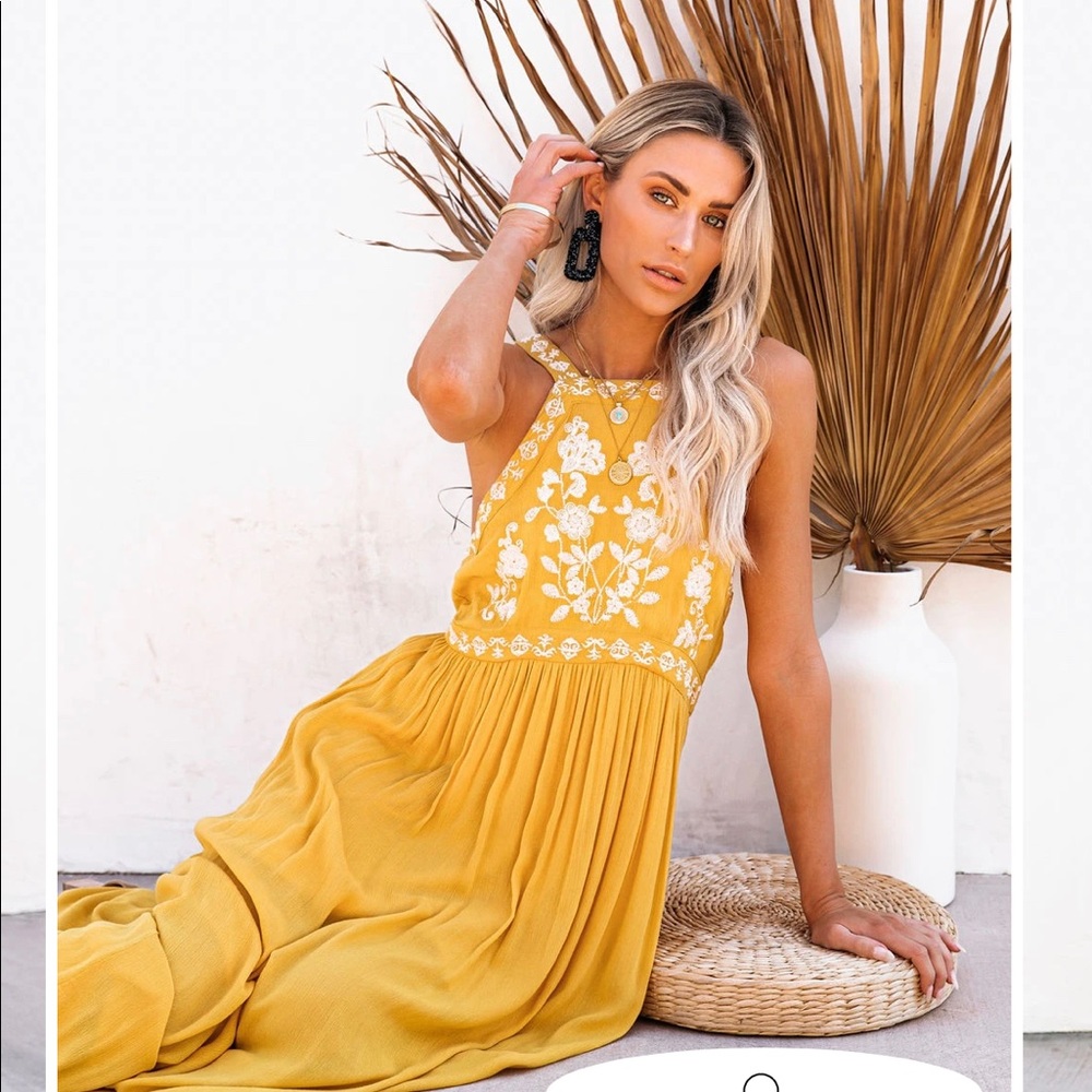 NWT Maxi Dress/Embroidered VICI/Medium/ Last One - Picture 4 of 16